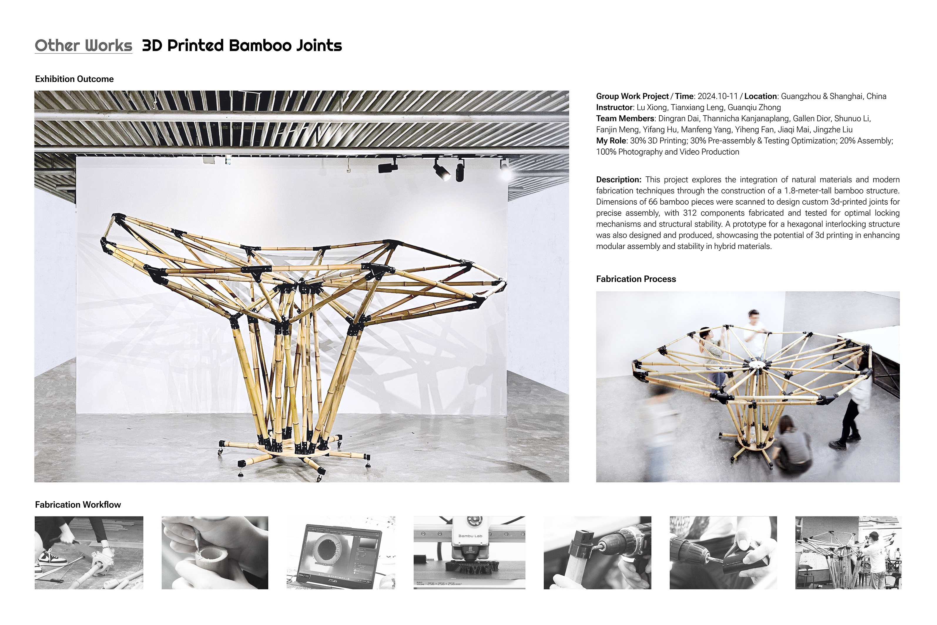 3D Printed Bamboo Structure - Portfolio 1